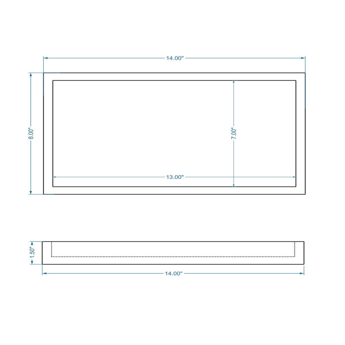 Rectangular Agate Trays - 2 Piece Set, Green
