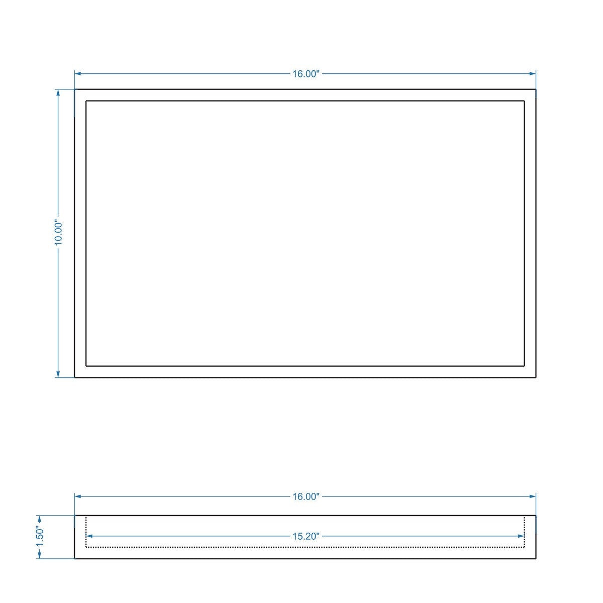 Rectangular Agate Trays - 2 Piece Set, Green