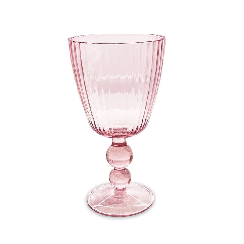 VIDA Pink Acrylic Glasses, Set of 4