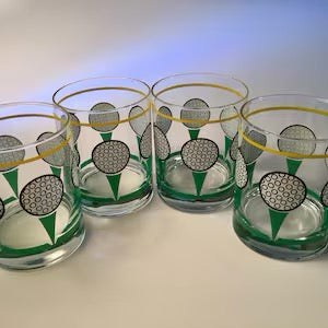 Vintage Golf Tee Cocktail Glasses