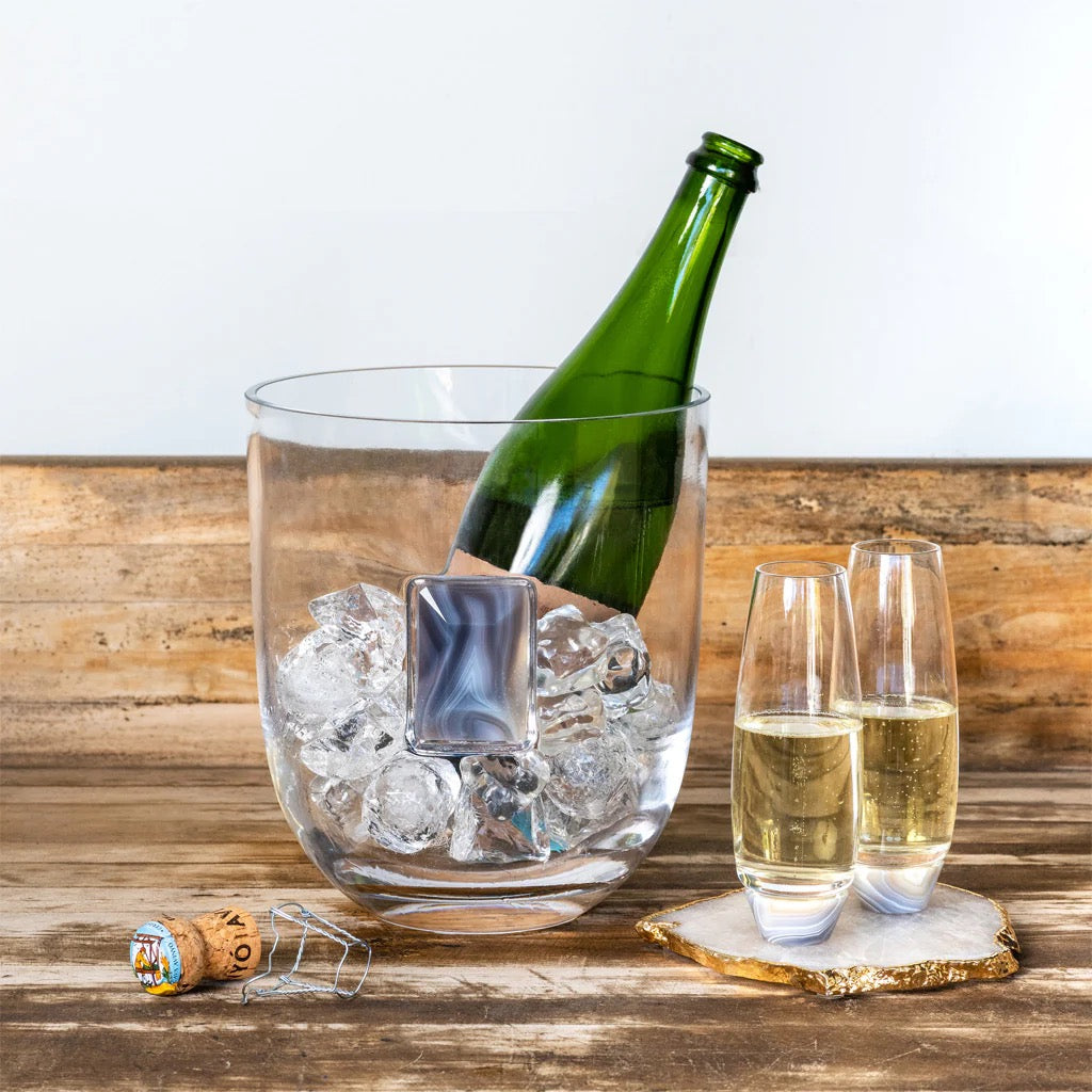 Elevo Champagne Glasses, Smoke Agate