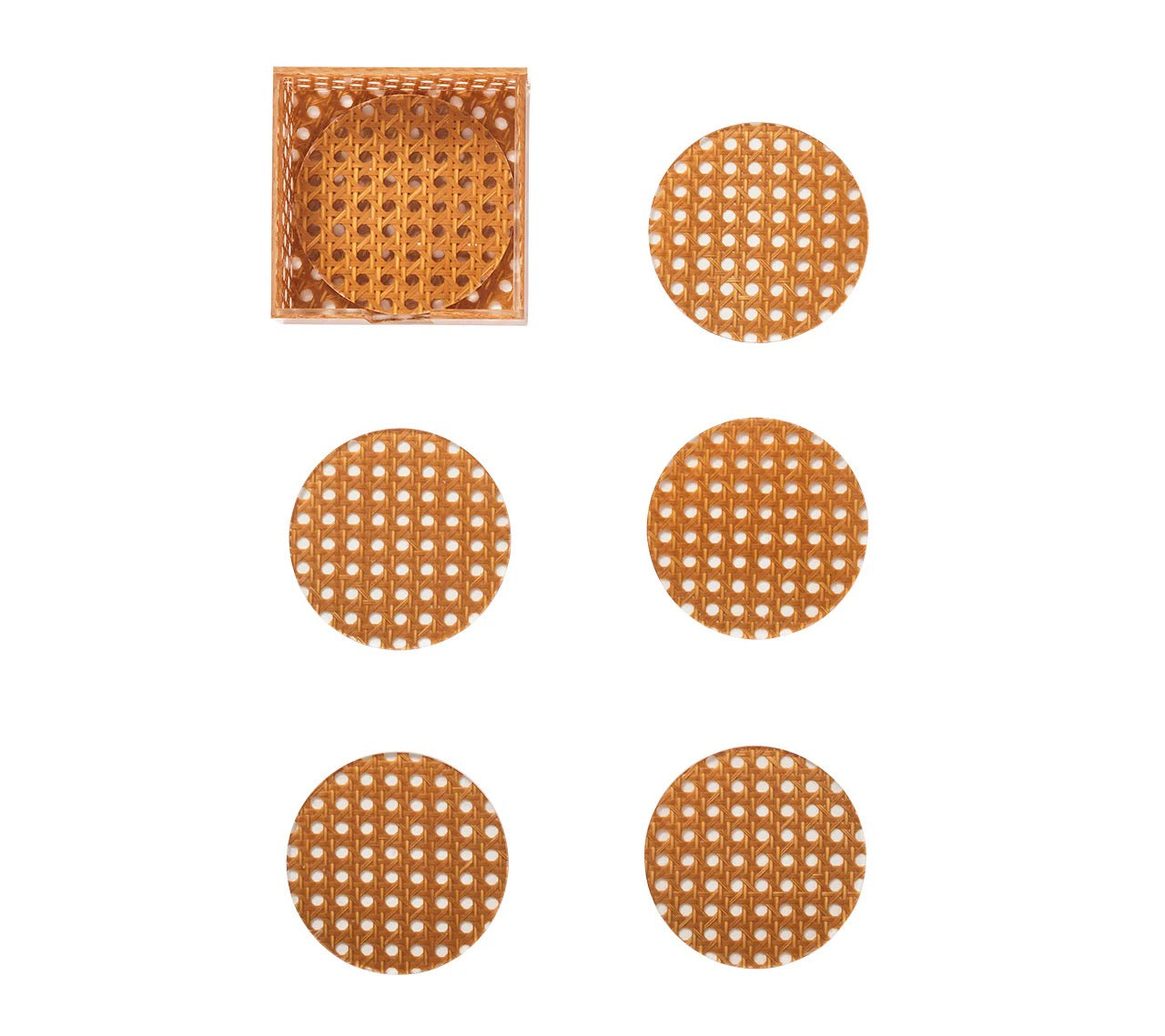 Reed Coasters in Natural, Set of 6