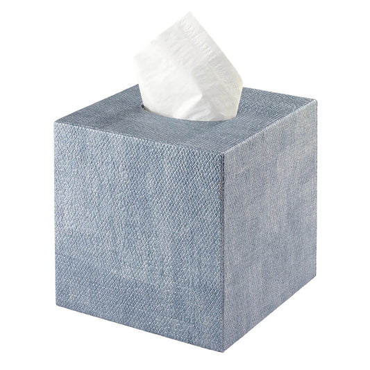 Luster Bath Accessories - Tissue Box Ice Blue