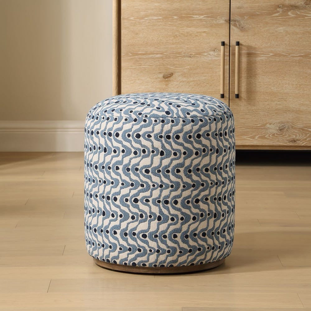 Blue Print Ottoman