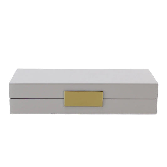 Chiffon Lacquer Jewelry Box with Gold