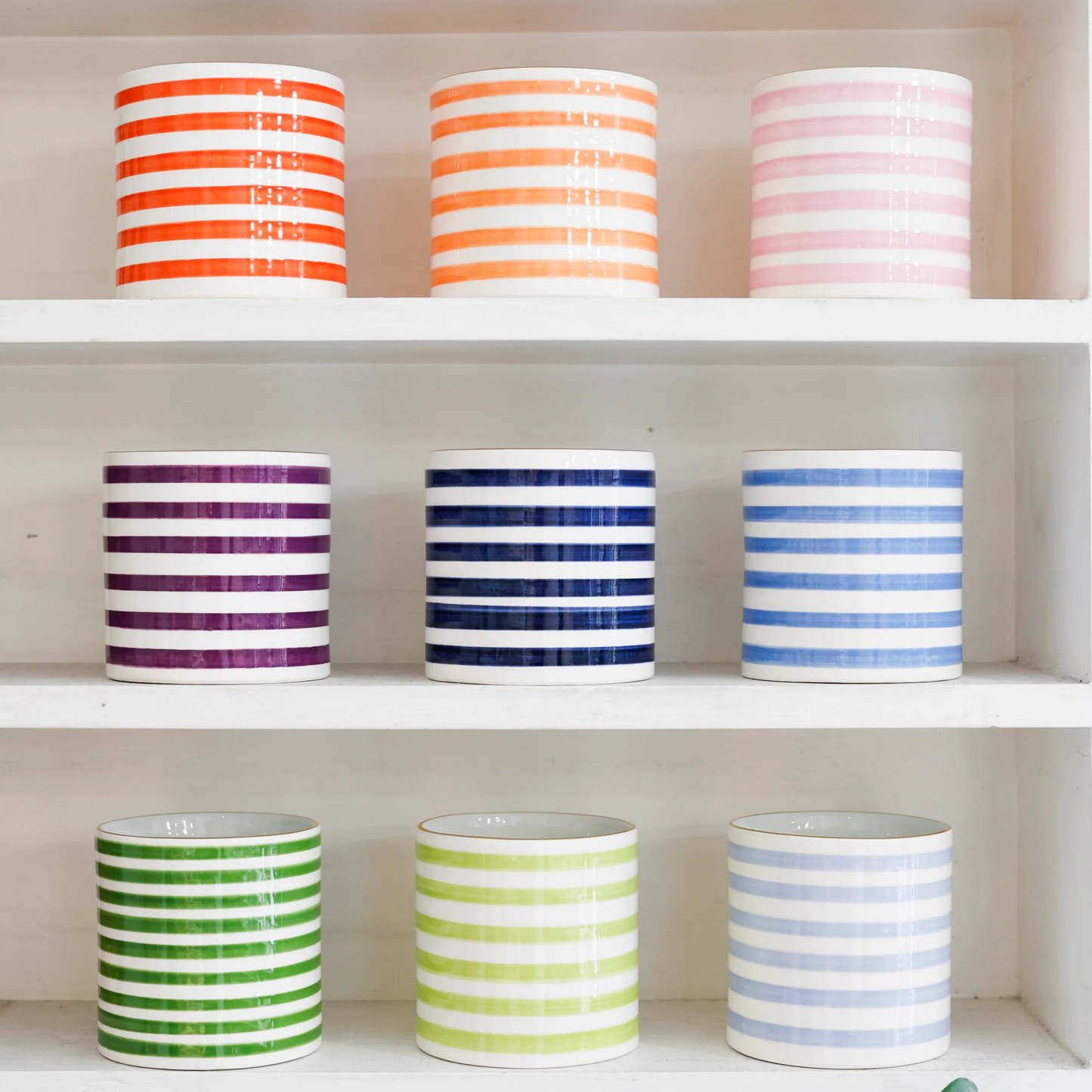 Slinky Stripe Peony Vases