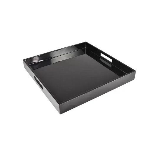 Black Lacquer Tray, 16" x 16"x 2