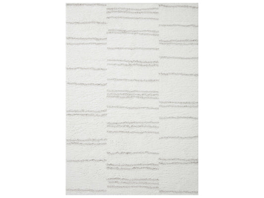 White / Grey Shag Rug