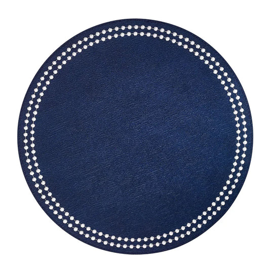 Pearl Easy Care Placemat - Set of 4 - Navy / White