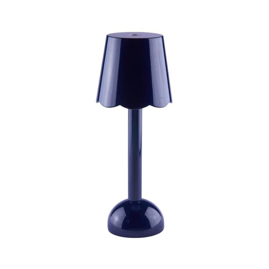 Addison Ross navy scallop rechargeable LED lamp