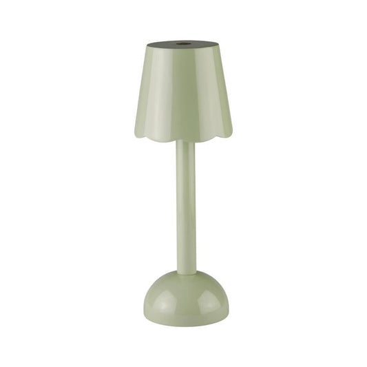 Addison Ross sage green scallop rechargeable LED lamp
