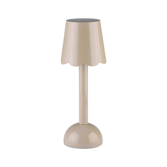 Addison Ross cappuccino scallop rechargeable LED lamp