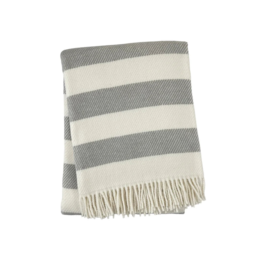 Candy Stripe throw / Light Grey