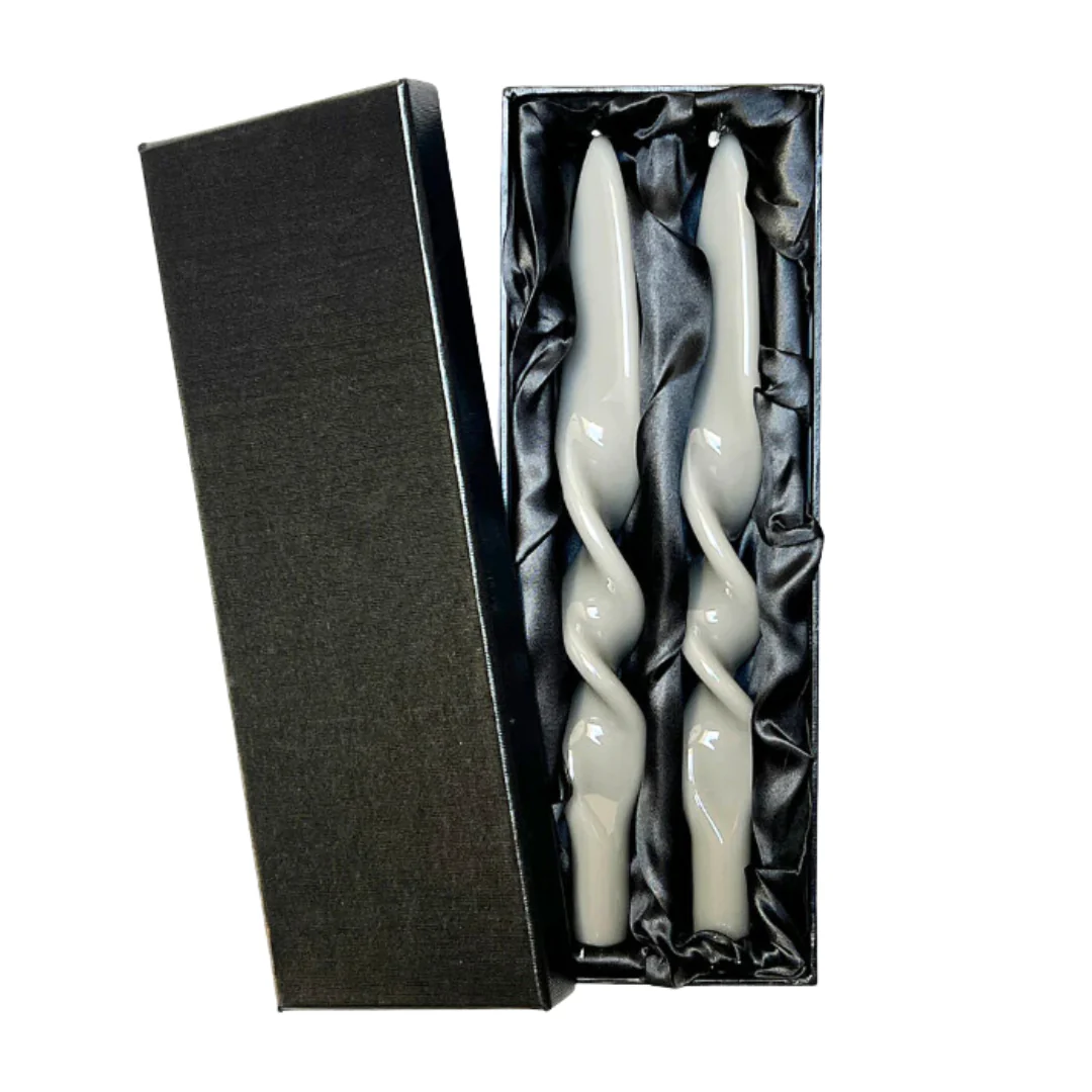 Meloria Candlesticks - Box of 2, White