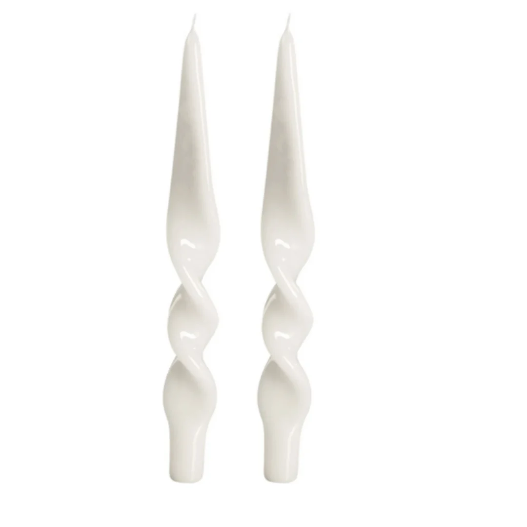 Meloria Candlesticks - Box of 2, White