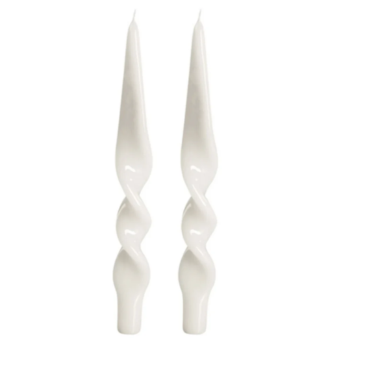 Meloria Candlesticks - Box of 2, White