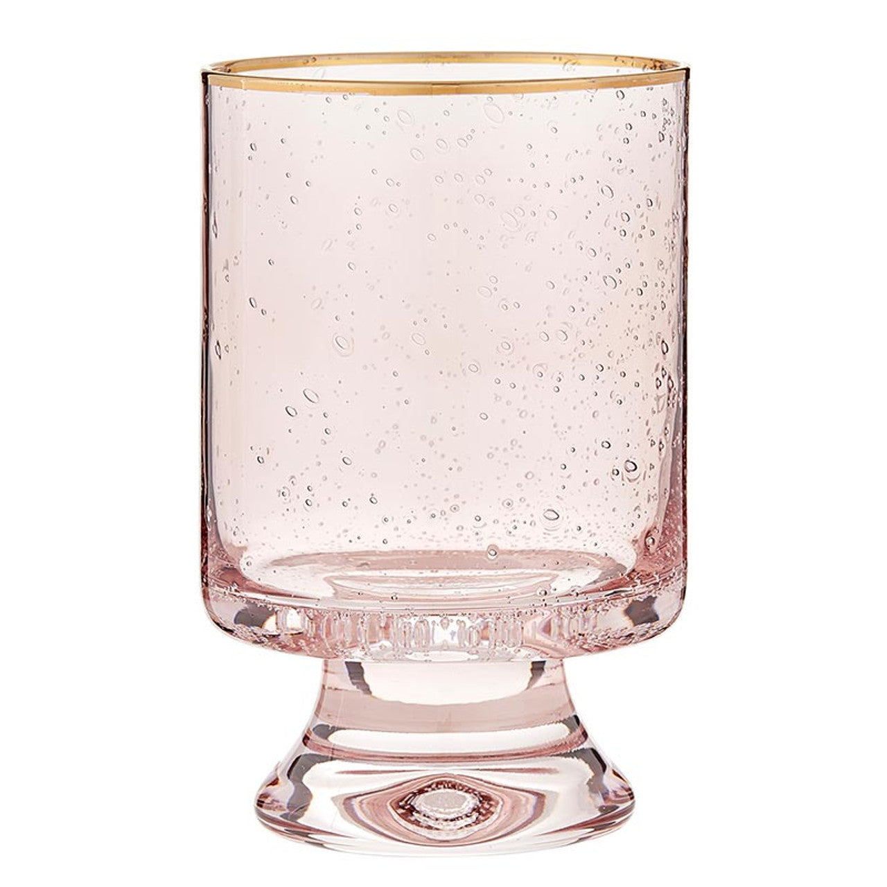 Gold Rimmed Old Fashioned / BLUSH set of 4