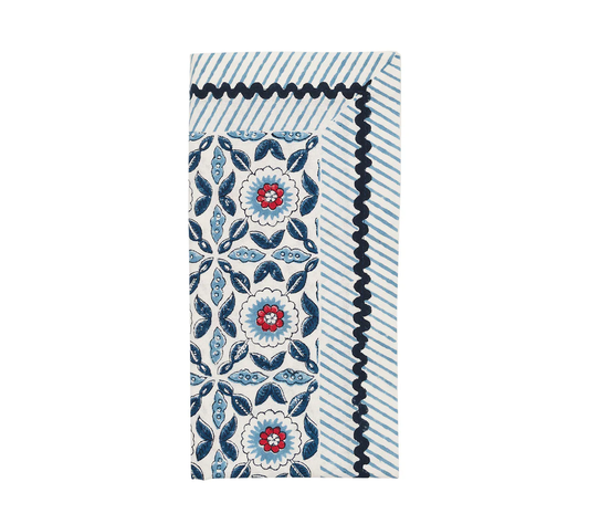 Marjorelle Napkin, Red/White/Blue Set of 4