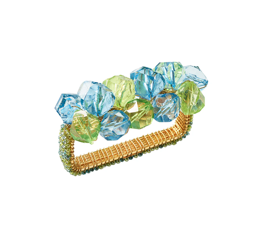 Pop Rocks Napkin Ring/Blue Green, set of 4