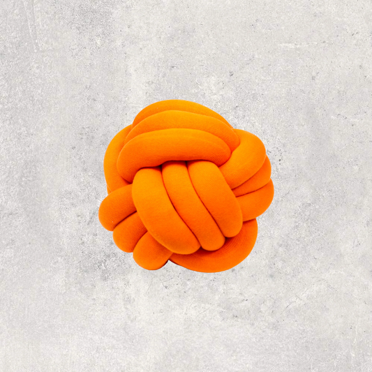 Neon Orange Knot Pillow