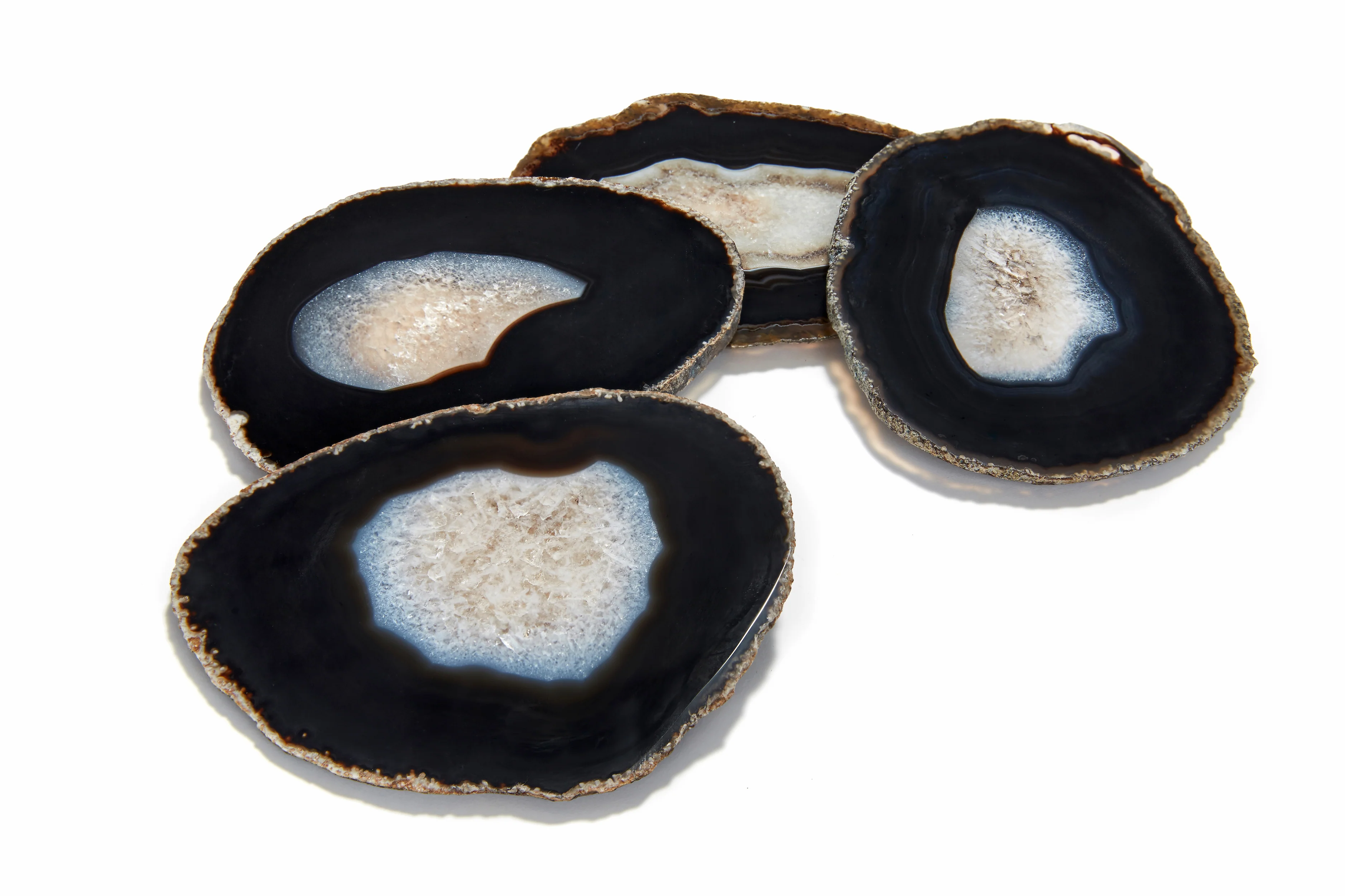 Pedra Gemstone Agate Coasters - Midnight