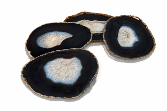 Pedra Gemstone Agate Coasters - Midnight S/4