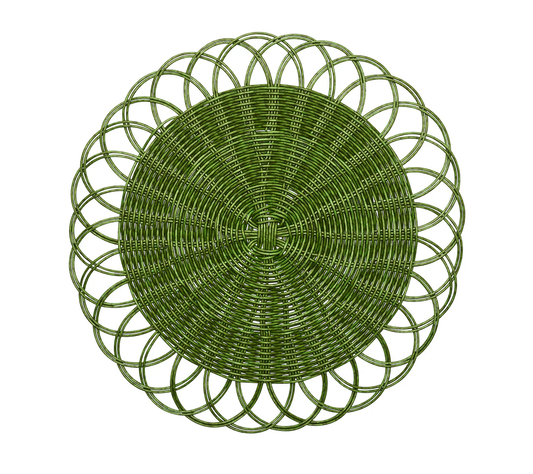 Alfresco Placemat in Green, Set of 4