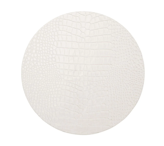 Croco Placement, White Set of 4