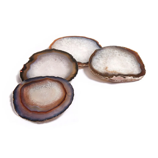 Agate Coasters / Sand, Set of 4