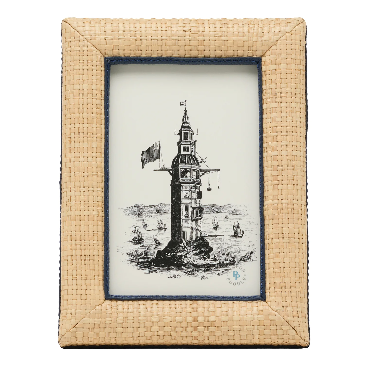 Hanford Natural/Navy Frame 4 x 6