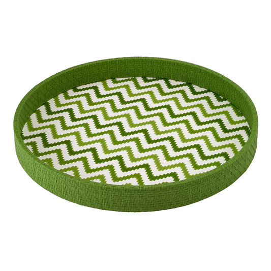 Ripple Grass Round Tray