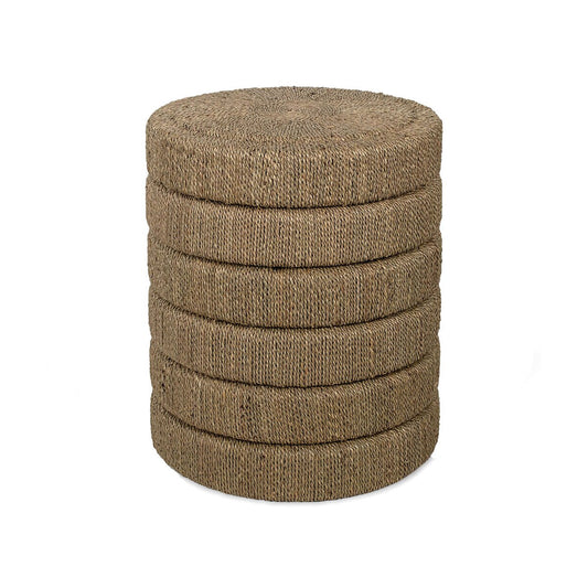 16"Wide Seagrass Ribbed Side Table