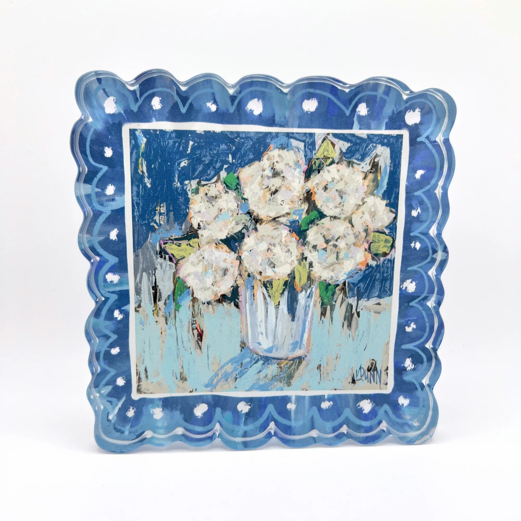Scalloped Blue Acrylic Frame