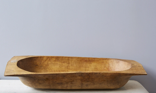 Antique Oval Dough Bowl Large