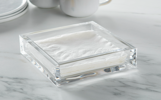 Acrylic Cocktail Napkin Holder, 6" x 6"