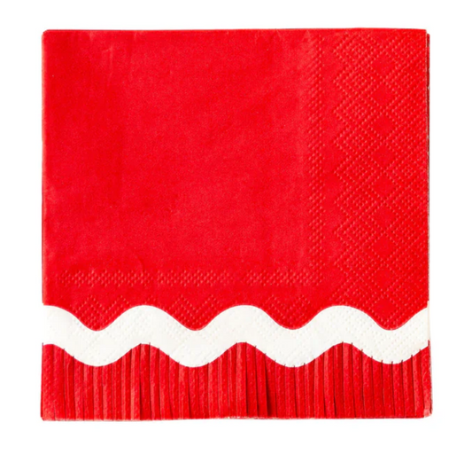 Ric Rac Fringe Cocktail Napkin