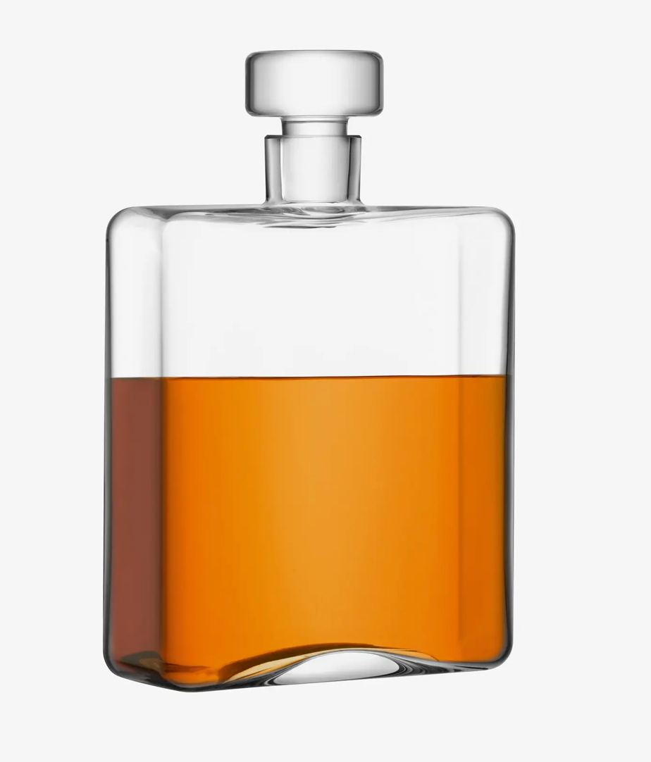 Cask Whisky Oblong Decanter 34oz Clear