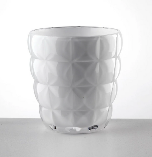 Diamante White Tumblers, Set of 2
