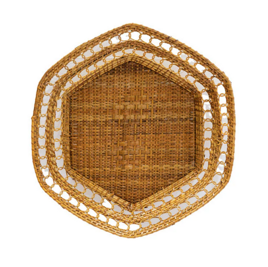 20" Hexagonal Woven Basket