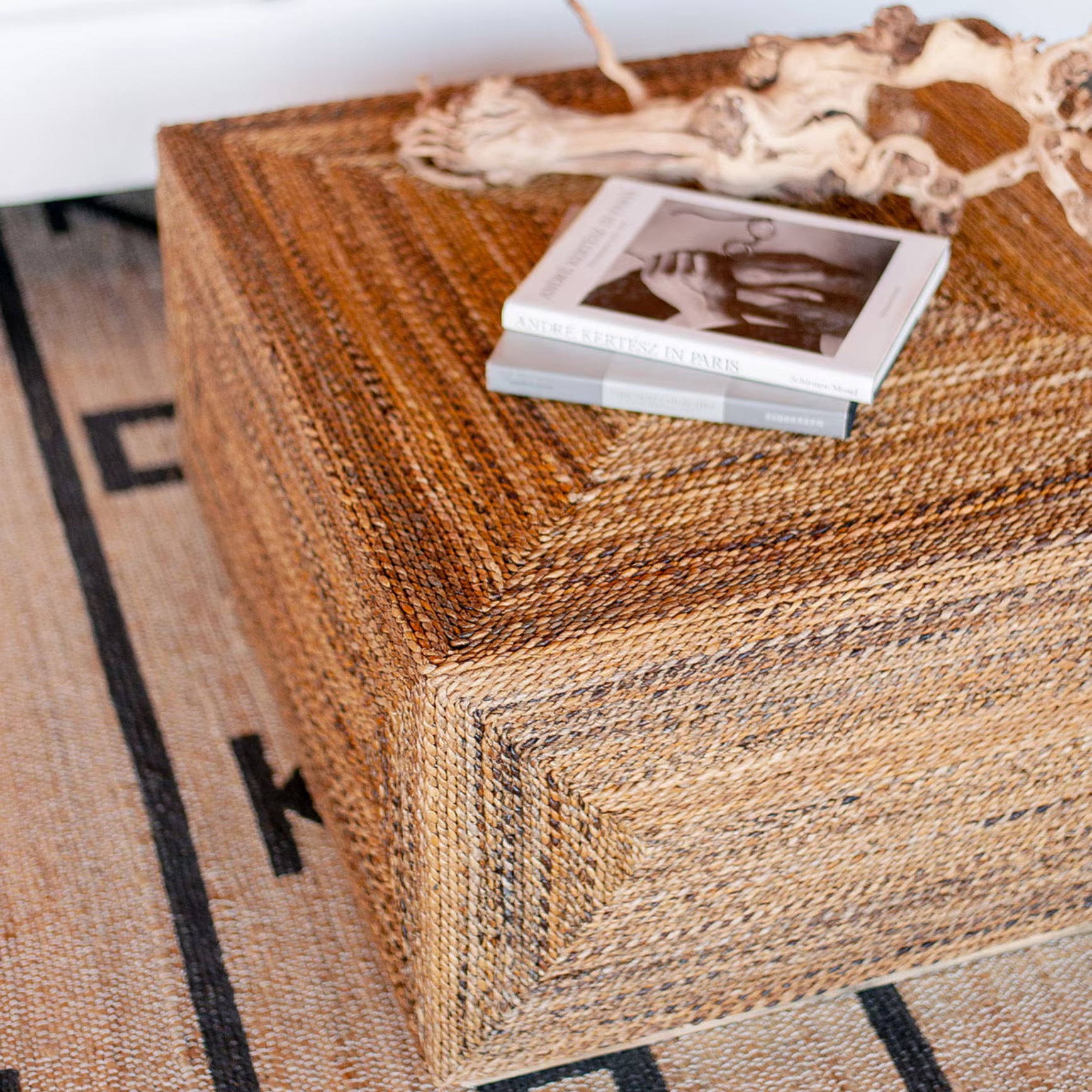 Soren Braided Seagrass Coffee Table - Thumbnail 2