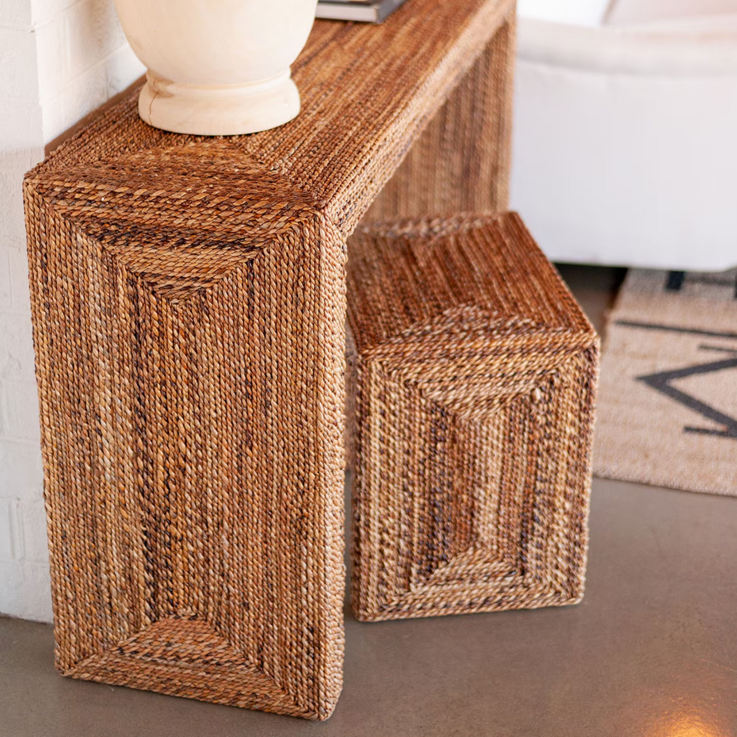 Soren Braided Seagrass Side Table
