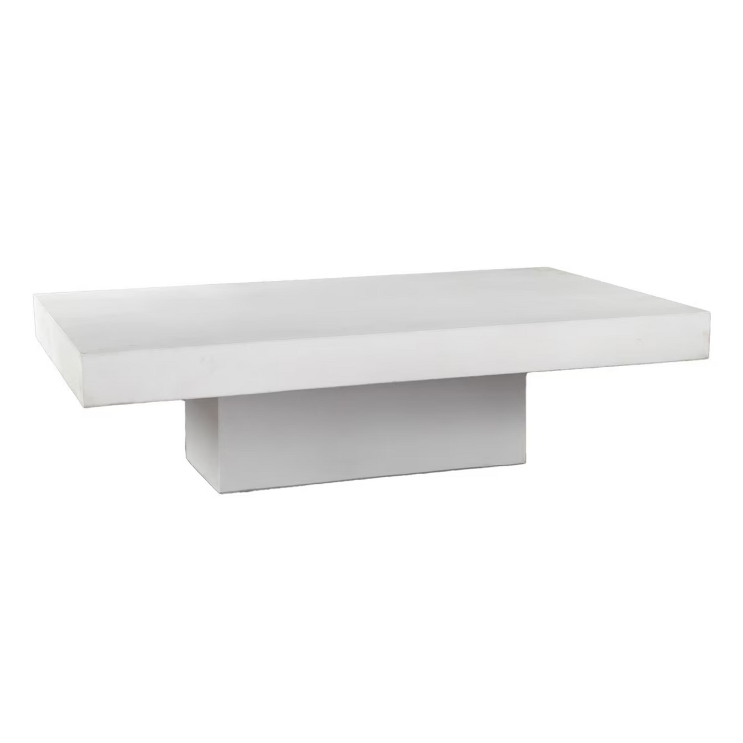 Venus Rectangular Concrete Coffee Table - White