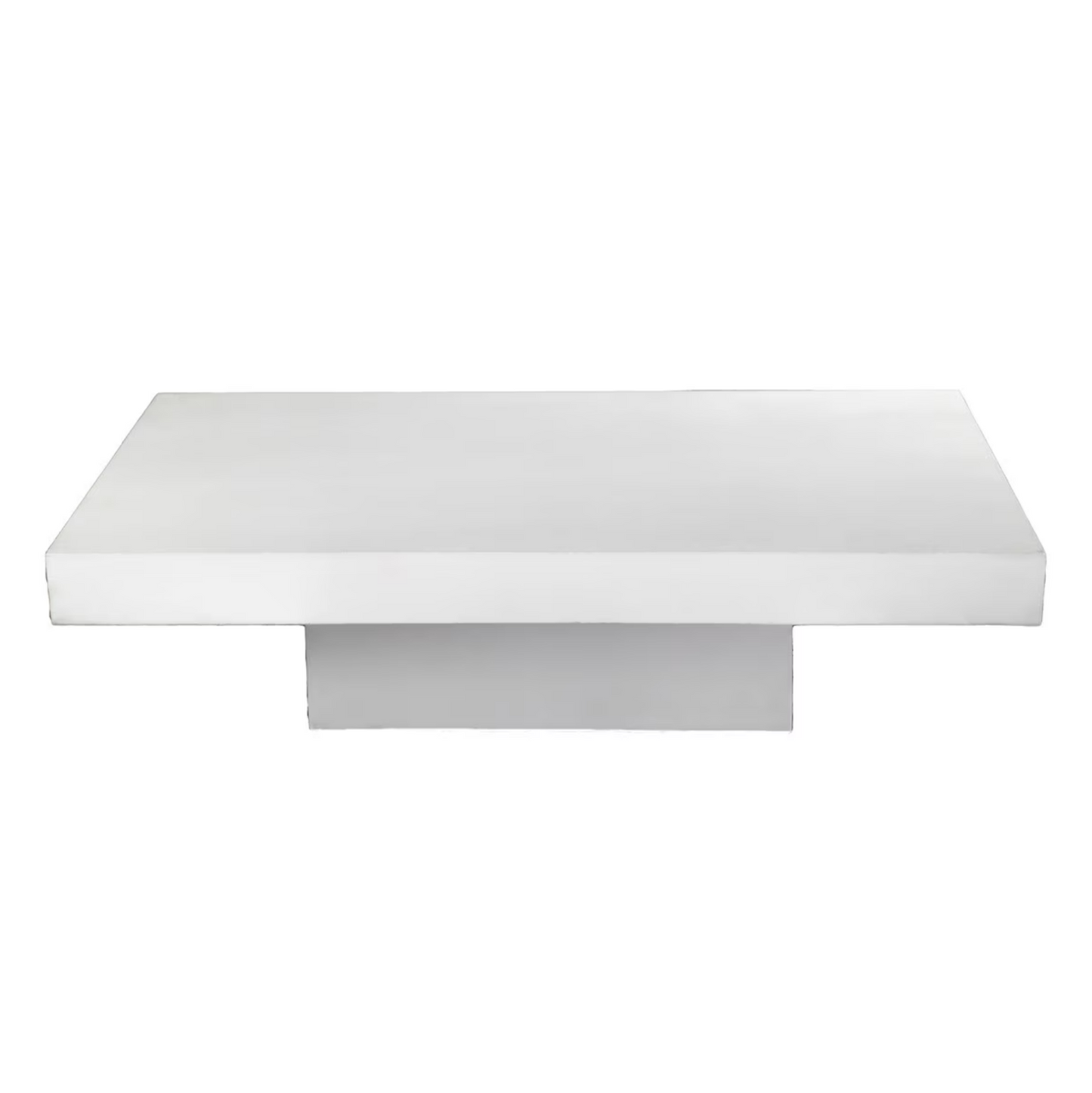 Venus Rectangular Concrete Coffee Table - White