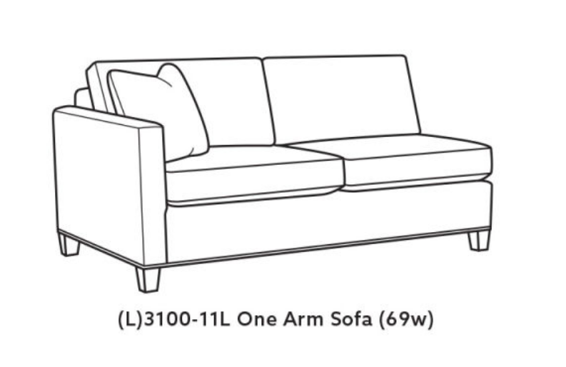 Quinn 3100-10 LAF Corner Sofa