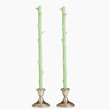 Pair of Stick Candles - Hickory Key Lime