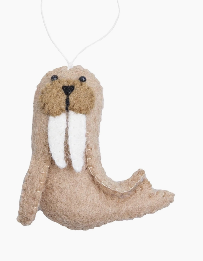 Felt Arctic Animal Ornaments - Walrus