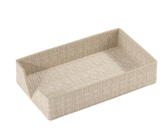 Wicker Cream Guest Towel Holder