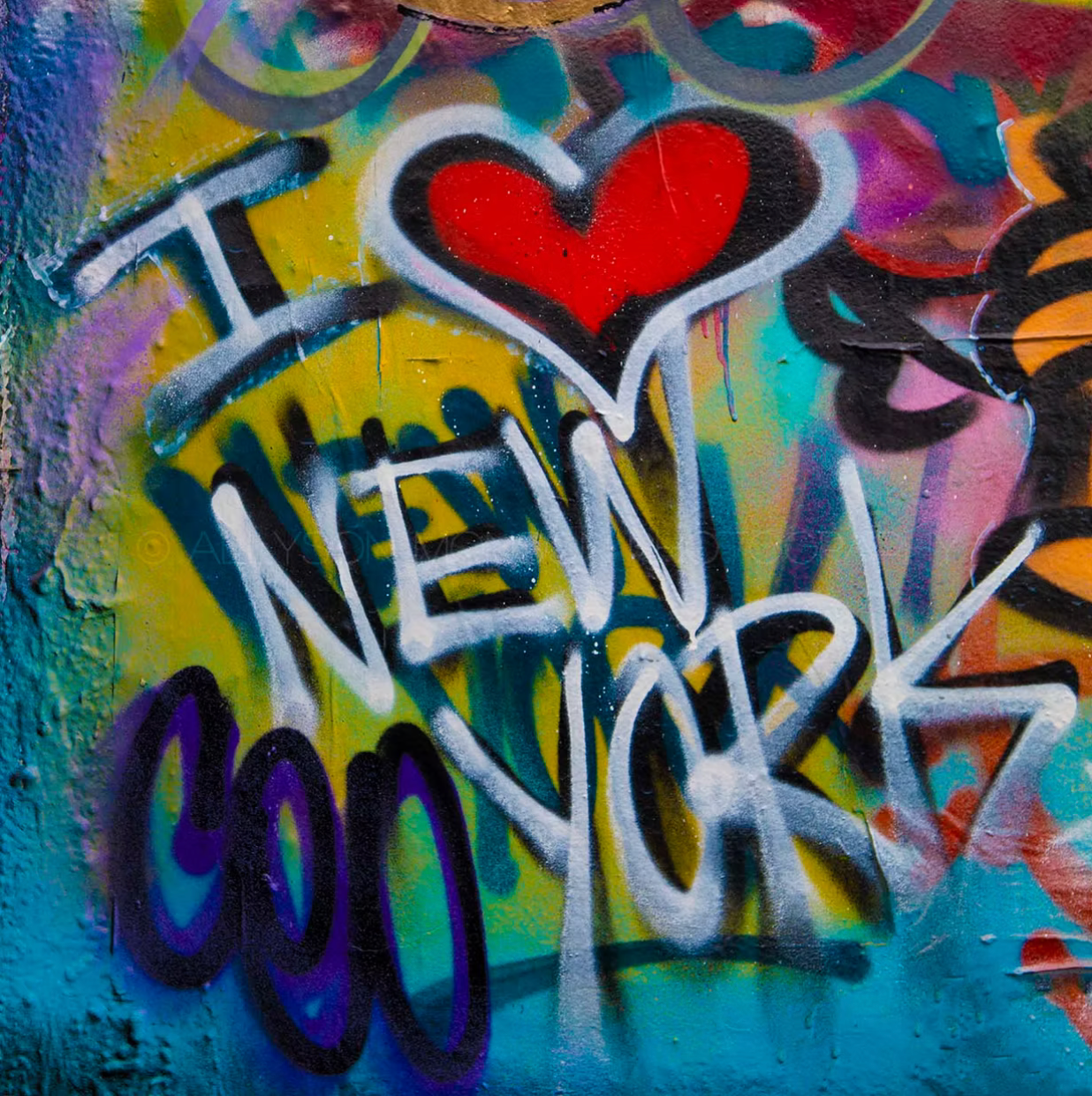 NY Forever, 30" x 30" Aluminum