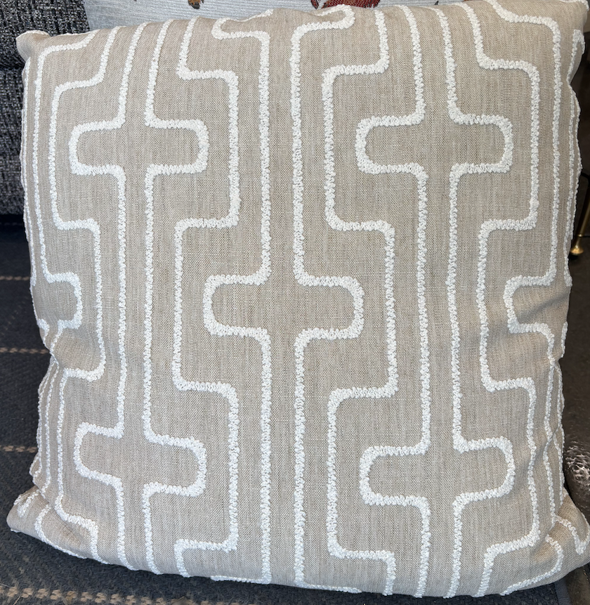Ascari Tribal Line Boucle, 22x22 Pillow