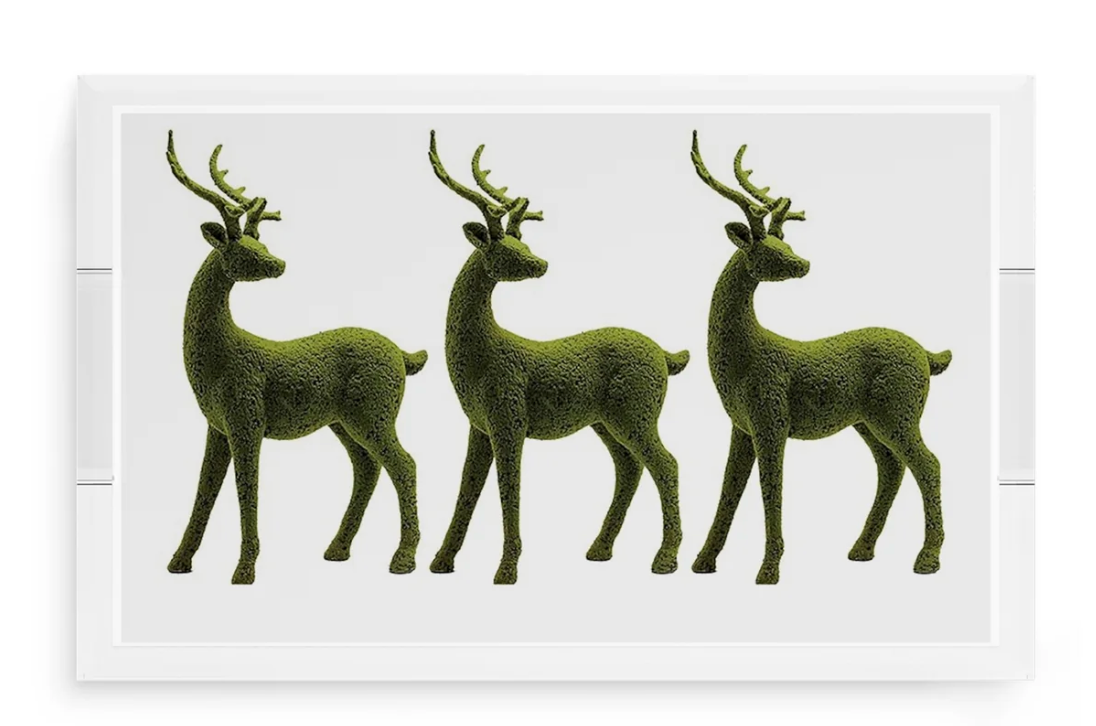 Moss Reindeer Vanity Tray